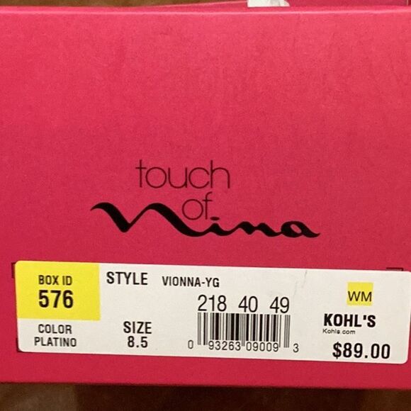 Touch of Nina Vionna Metallic Gold Sparkle Party Sandal Heels 8.5 - Picture 11 of 15